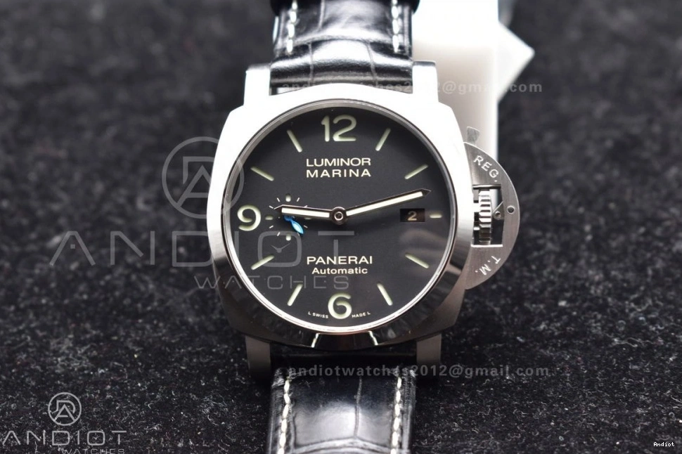 on Black Black Dial  Best Leather Strap VSF P.9010 PAM1312 1:1 Edition 0505